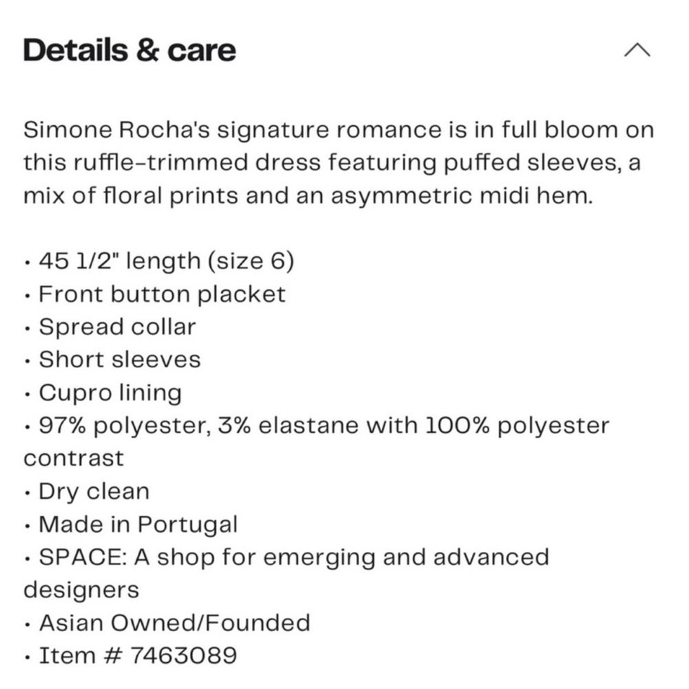 Simone Rocha Asymmetric Ruffle Patchwork Floral M… - image 6